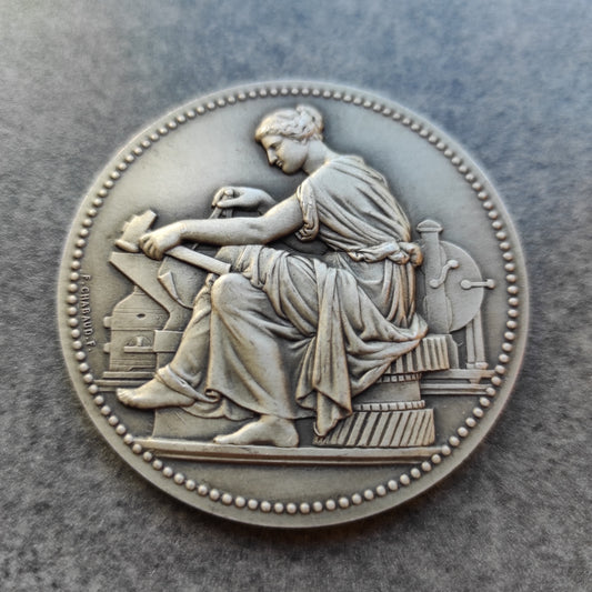 Mergage and metal Merchal Merchants Syndicate Medal by H. Dubois Silver 86.55 Gr 57 mm