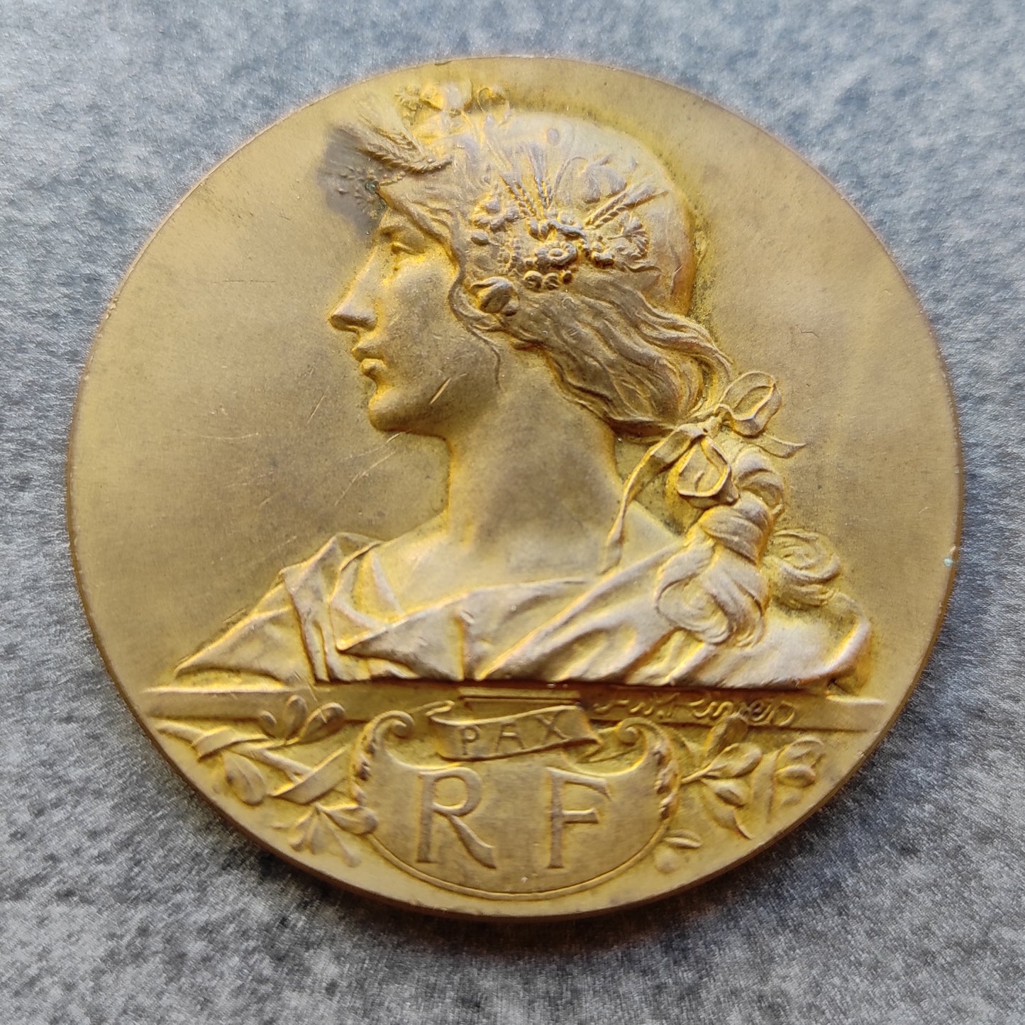 Medal Company of Northern Farmers by Adolphe Rivet 50 mm 58.8 gr