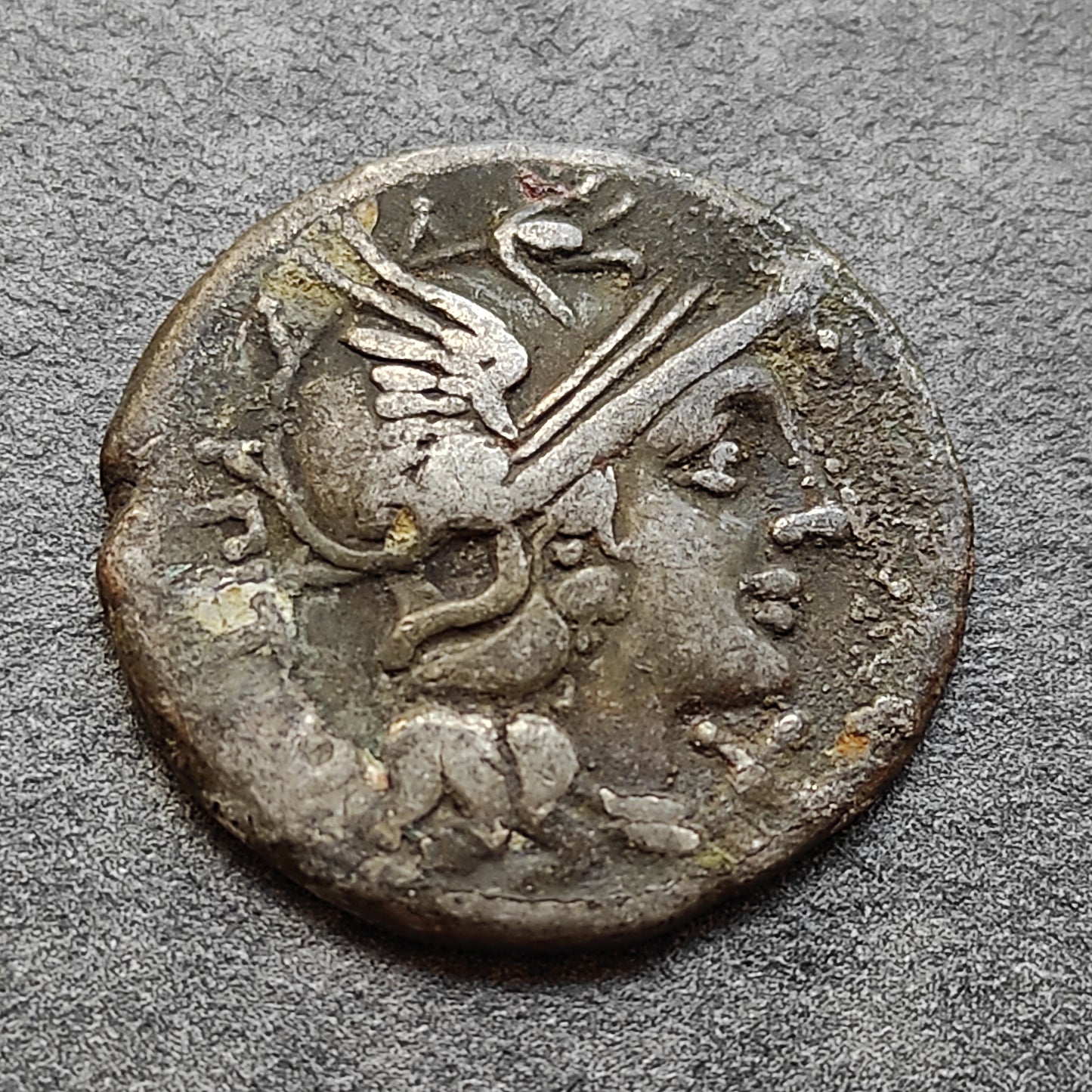 República Romana Denario Sempronia 148 aC plata 3,49 gr 18,5 mm