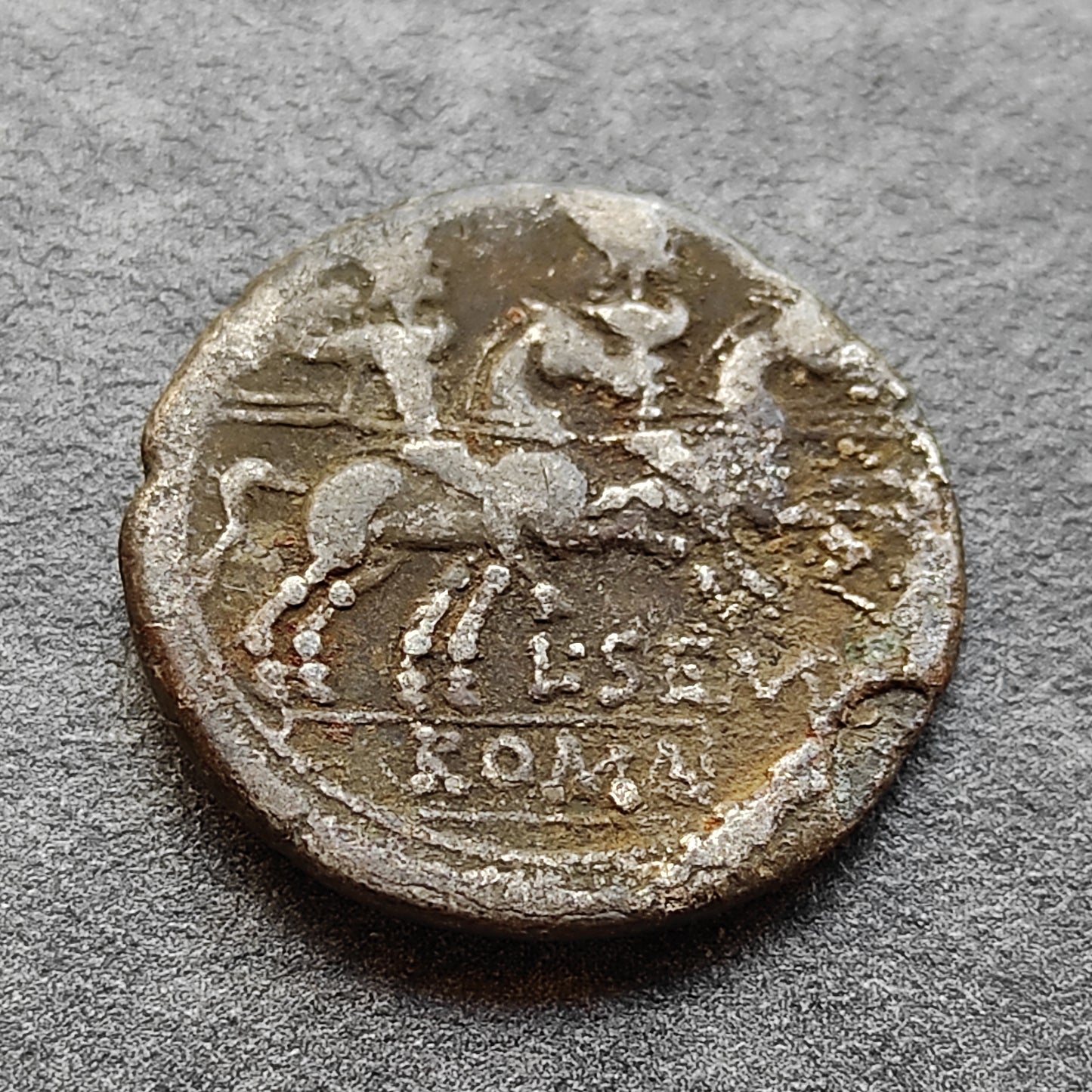 República Romana Denario Sempronia 148 aC plata 3,49 gr 18,5 mm