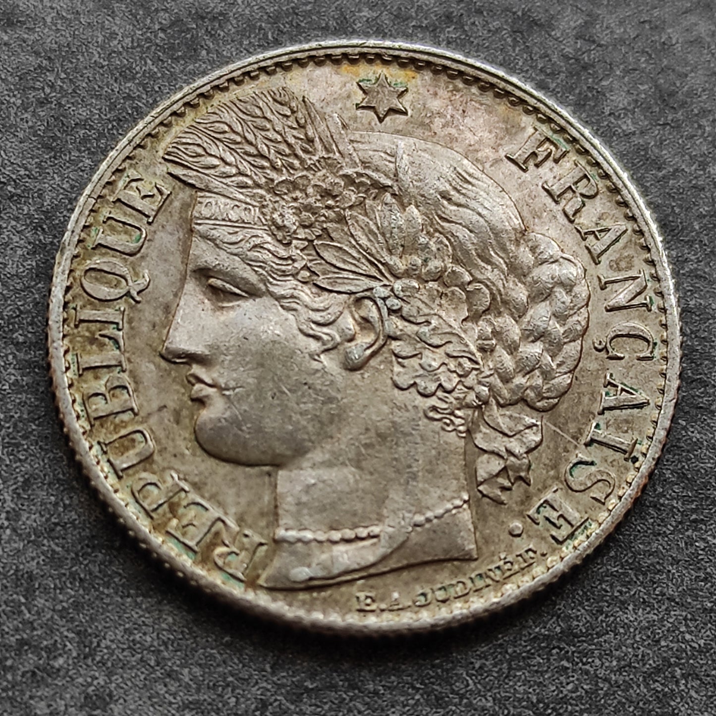 Ceres 50 céntimos 1895 A París Plata 2,50 gr