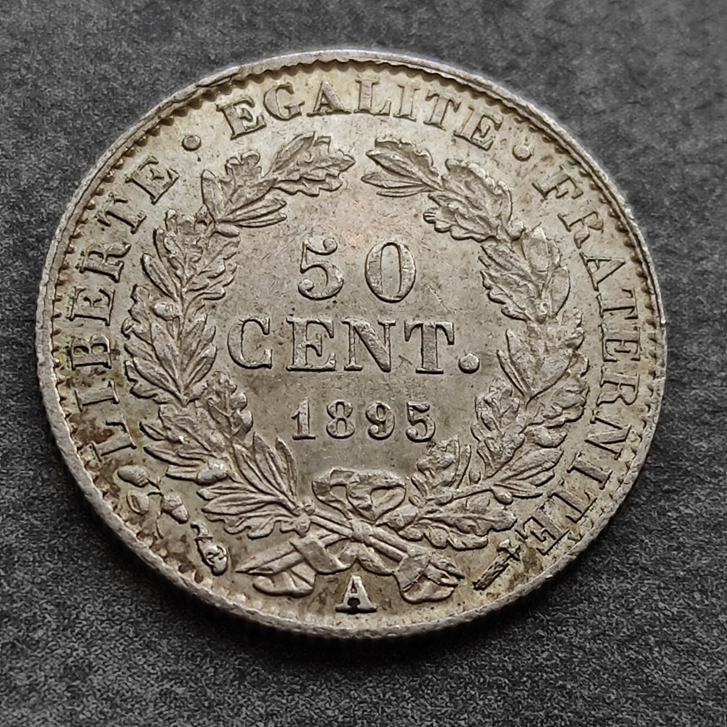 Ceres 50 céntimos 1895 A París Plata 2,50 gr