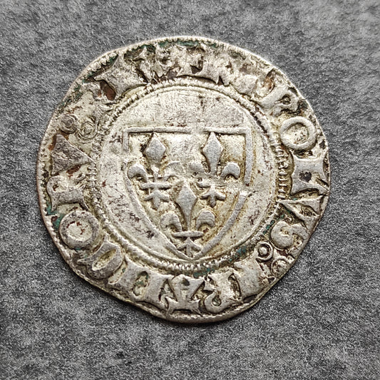 Charles VI (1380-1422) White called "Guénar" point 5th Toulouse 2,12 gr