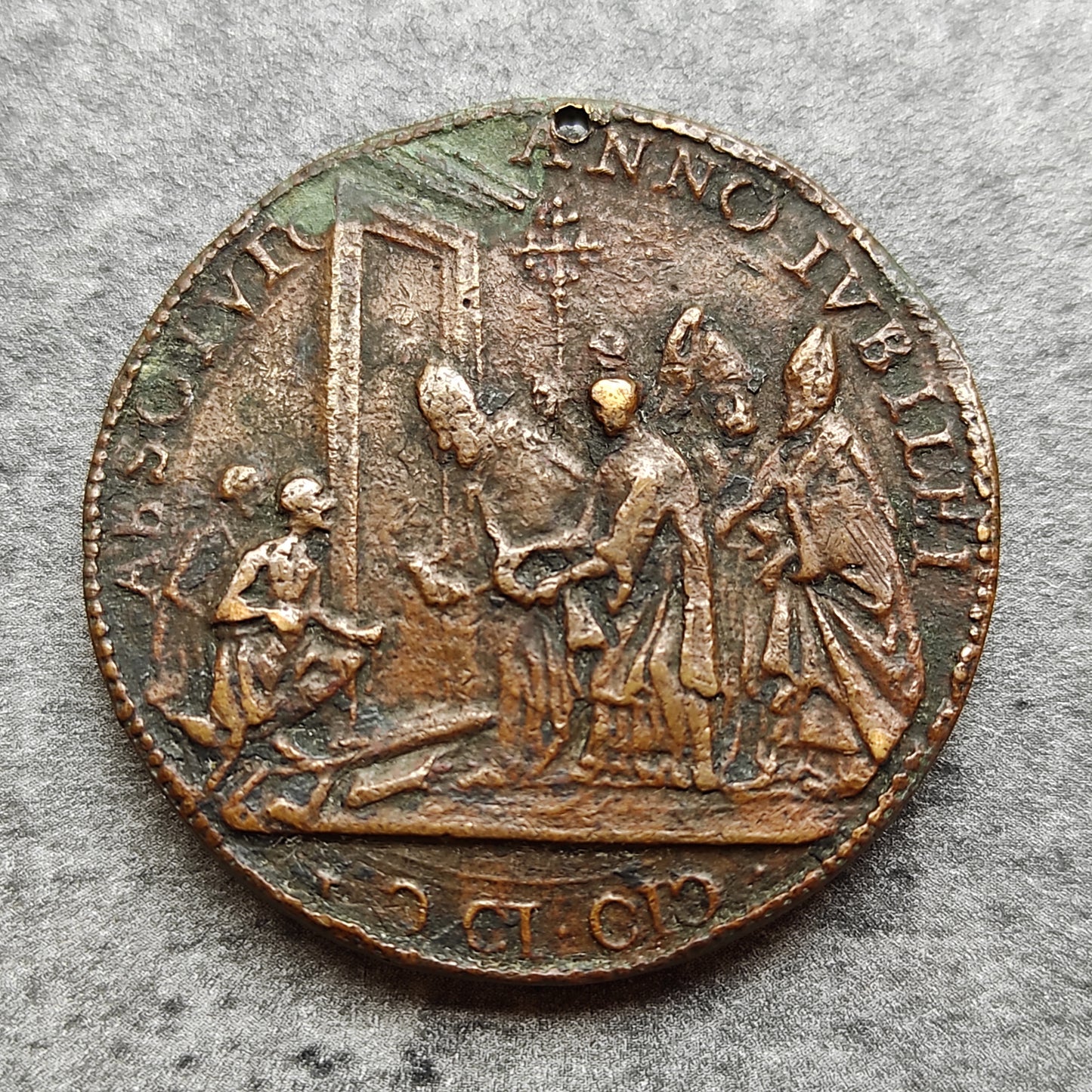 Medalla Vaticano y Estados Pontificios Clemens VIII (1592-1605) Absotvto Anno Ivbilei 37 mm 24,58 gr