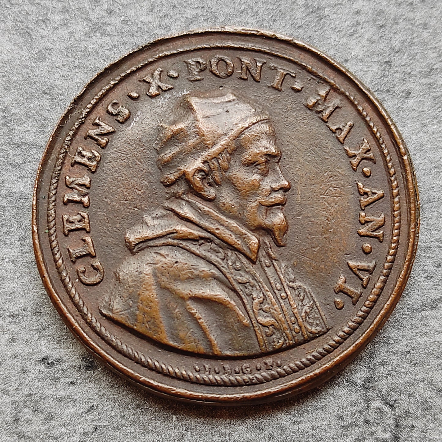 Medalla Vaticano y Estados Pontificios Clemente X (1670-1676) Tv Dominvs Et Magister Anno VI 1675 40 mm 21,13 gr