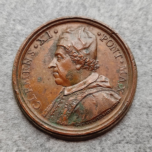 Medalla Vaticano y Estados Pontificios Clemente XI (1700-1721) Translazione delle Spoglie di San Leone Magno 1715 44 mm 31,15 gr