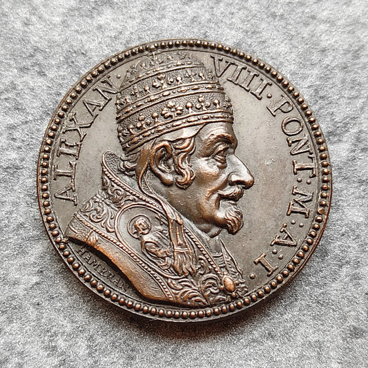 Vatican and Pontifical States Alessandro VIII medal (1689-1691) 1690 SVAVITATE 30 mm 12.77 GR