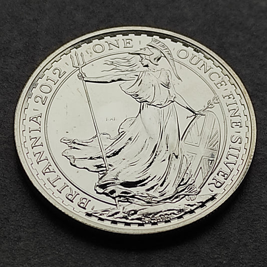 Reino Unido 2 Pounds 2012 Britannia 1 onza de Plata 1 Oz Plata Fina 958 ‰