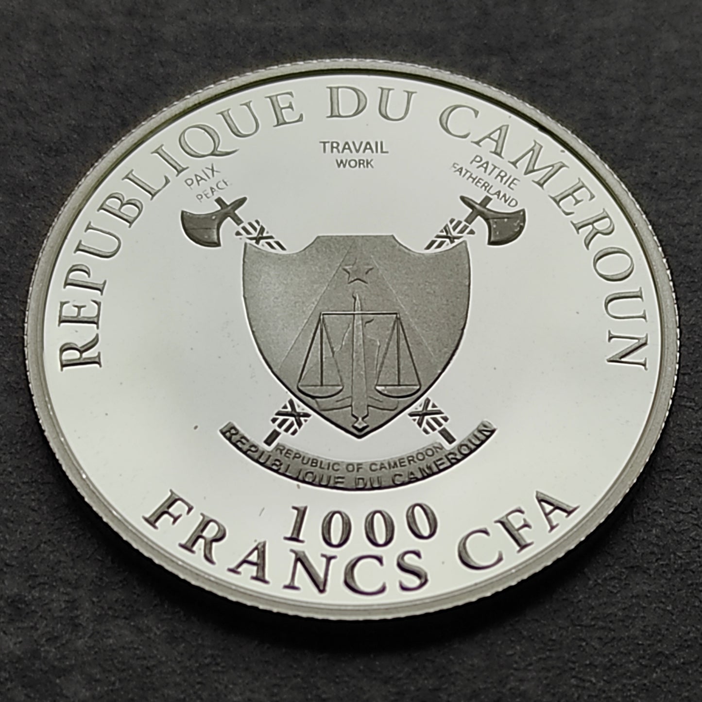 Camerún 1000 Francos CFA 2012 1 Onza de Plata 925 ‰ 1 Oz de Plata Fina