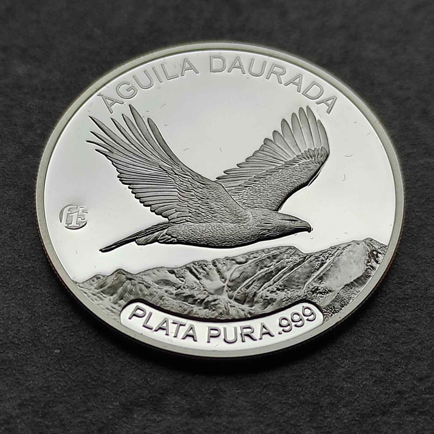 Andorra 5 Diner 2012 Águila 1 Onza Plata 1 Oz Plata Fina Aguila Daurada