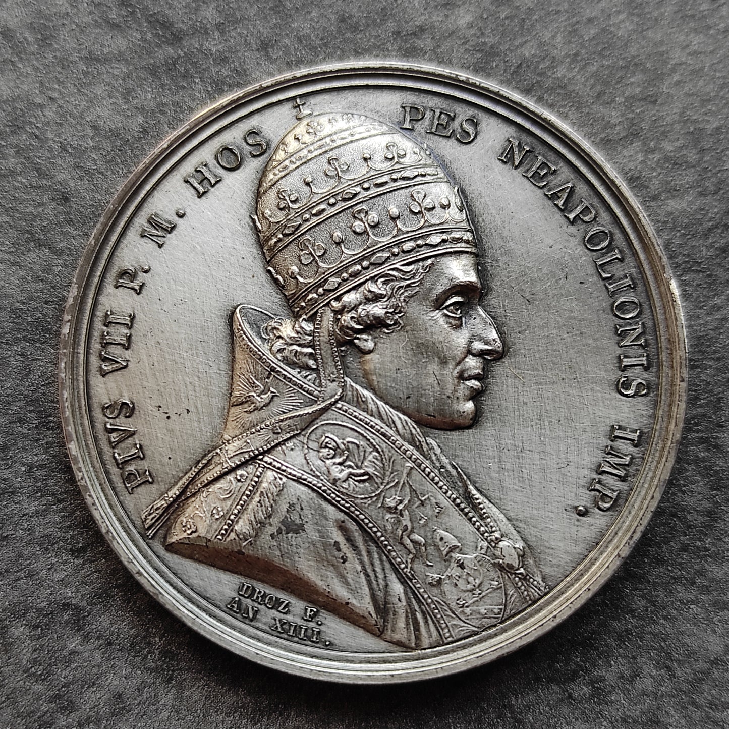 Napoleon Ier 1804 Silver Correl Medal Silver Notre Dame de Paris Pivs VII 1967 Silver 34.55 GR