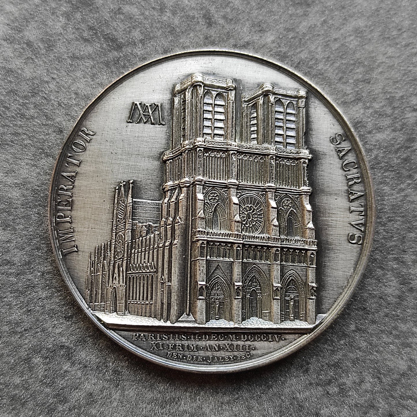 Napoleon Ier 1804 Silver Correl Medal Silver Notre Dame de Paris Pivs VII 1967 Silver 34.55 GR