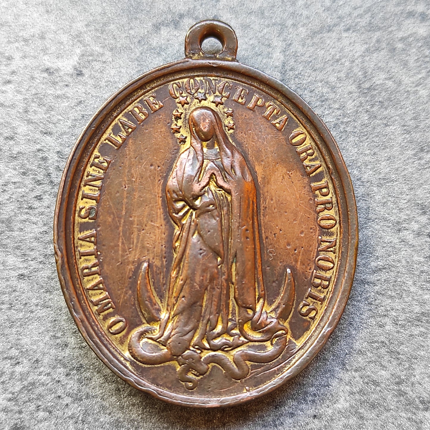 Papal medal Pie IX with the Virgin Mary 52x40 mm 37.52 GR