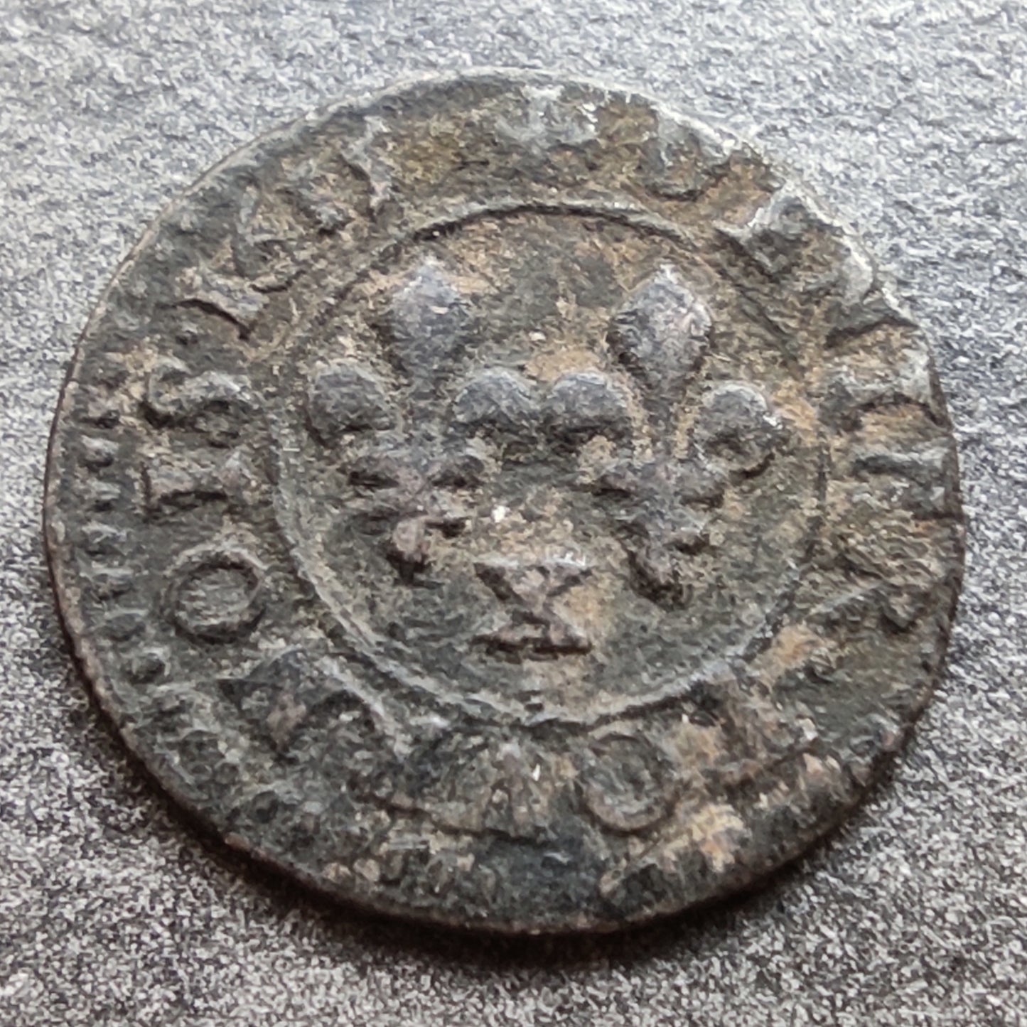 Luis XIII (1610-1643) Torneos Denario 1615 X Amiens 1,28 gr