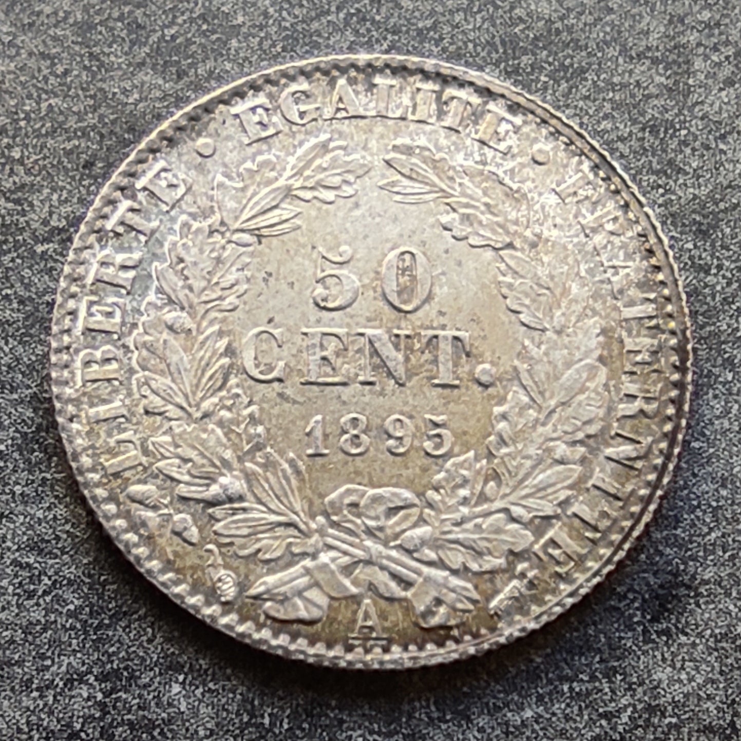 Ceres 50 céntimos 1895 A París Plata 2,52 gr