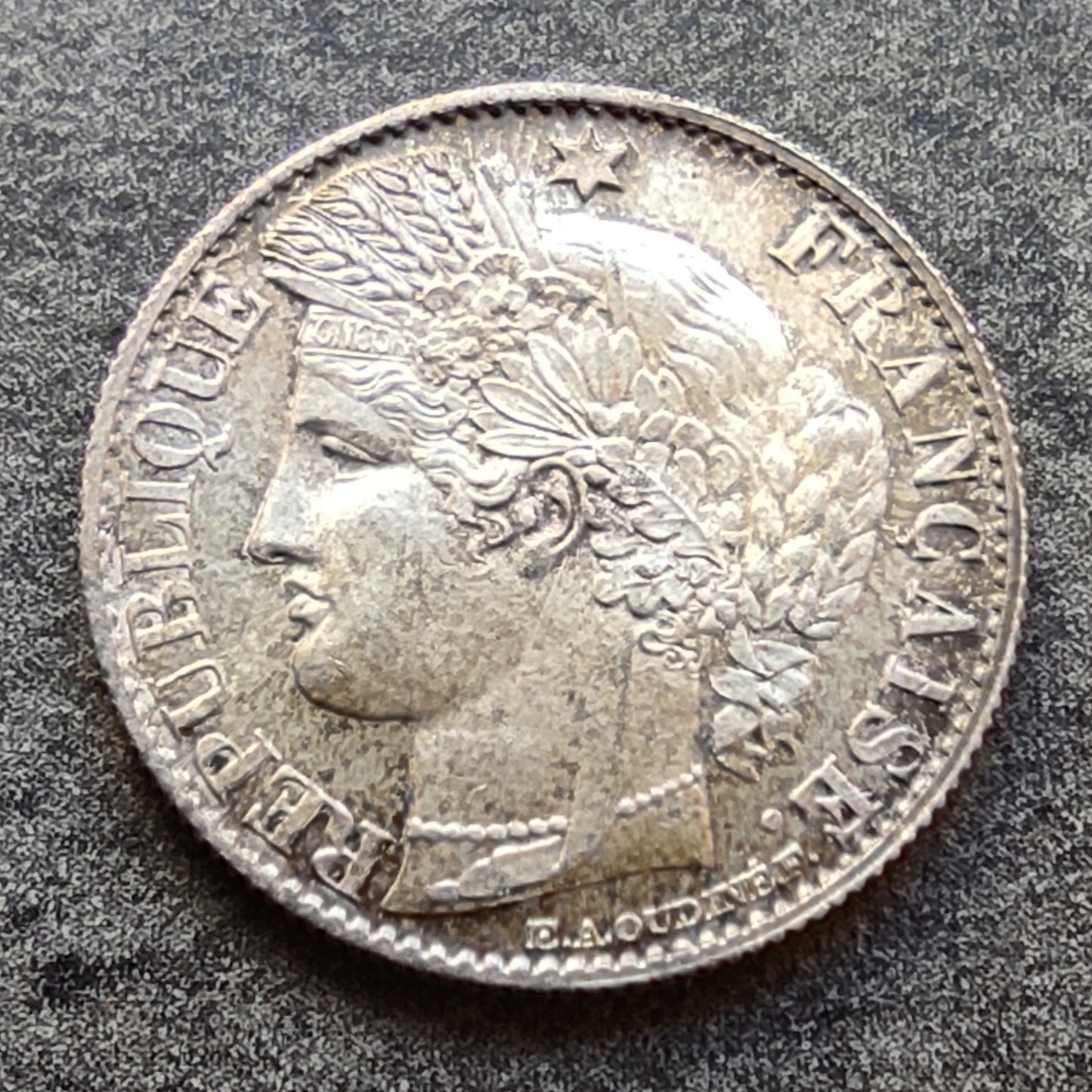 Ceres 50 céntimos 1895 A París Plata 2,52 gr