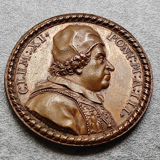 Medalla papal Clemente XI 1703 Robvr Ab Astris 35 mm 18,80 gr