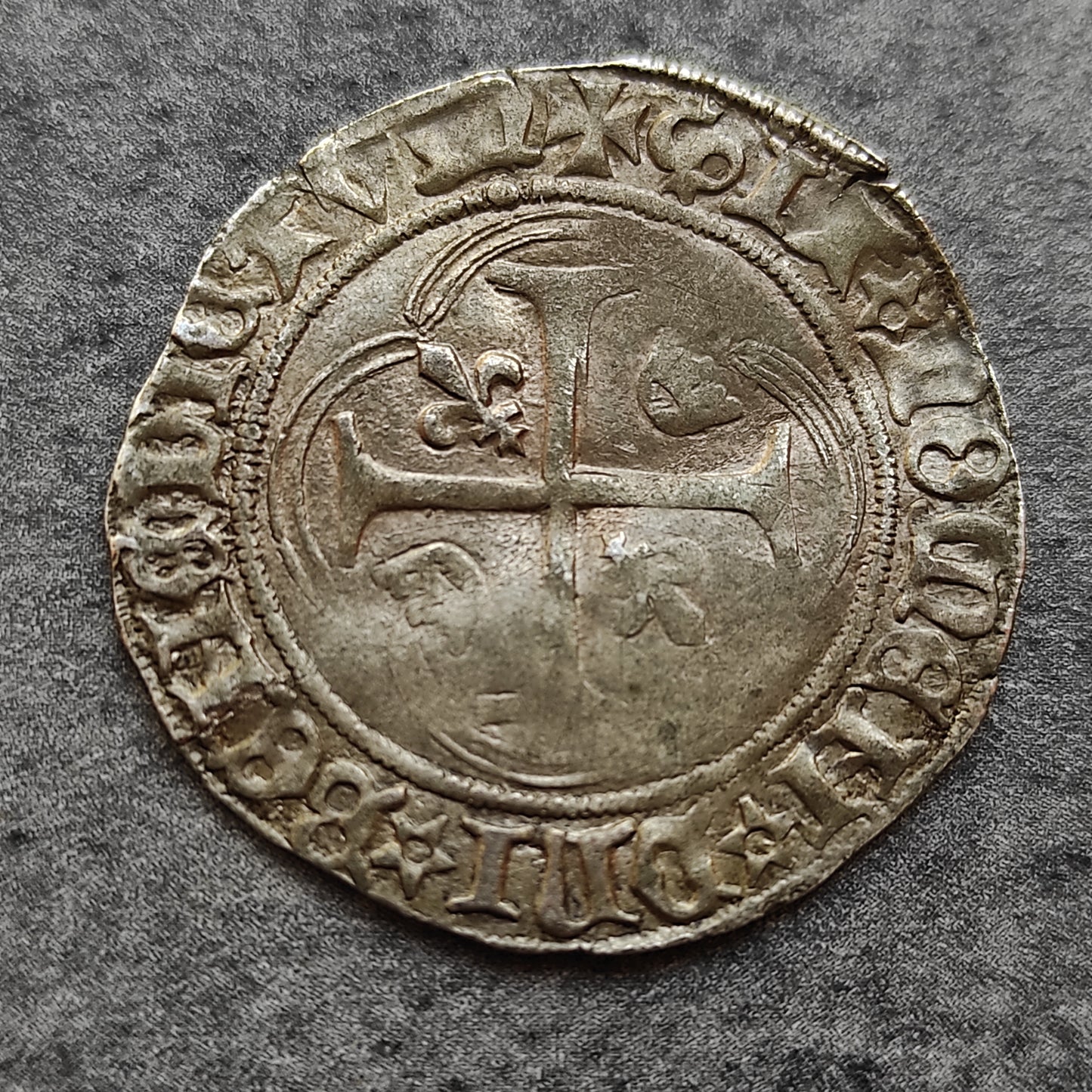 Charles VII (1422-1461) White at the Chalon sur Marne Crown 2.85 gr