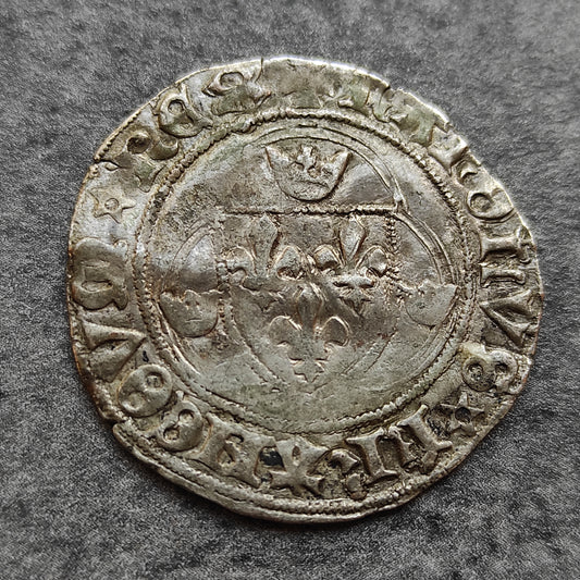 Charles VII (1422-1461) White at the Chalon sur Marne Crown 2.85 gr