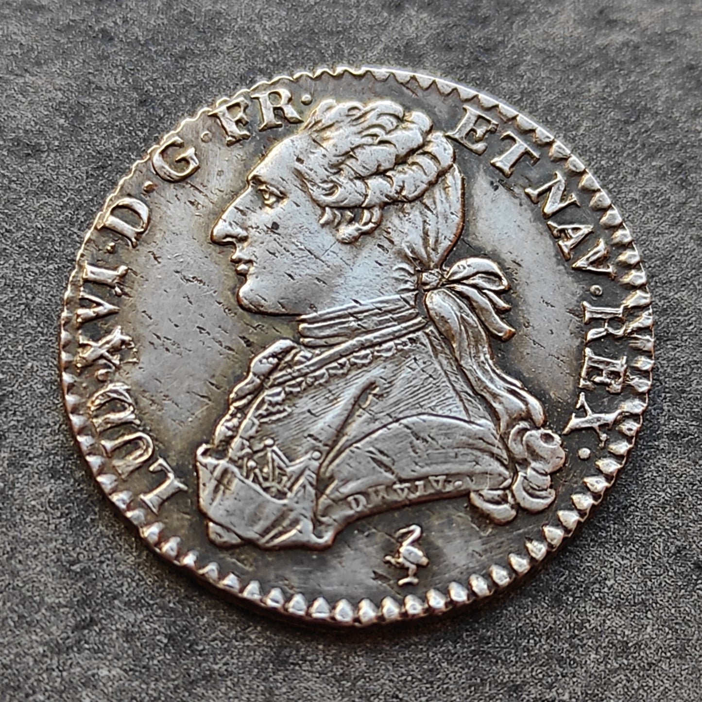 Luis XVI (1774-1792) 1/10 de escudo 1778 A París Plata 3,01 gr