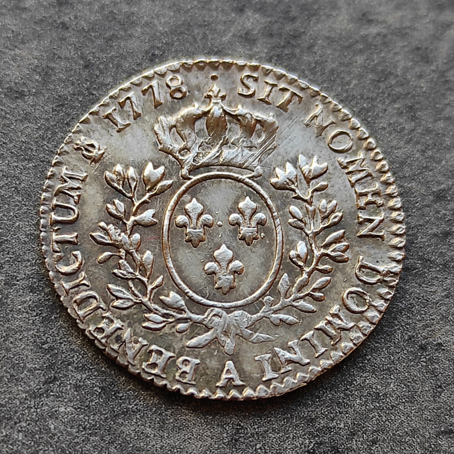 Luis XVI (1774-1792) 1/10 de escudo 1778 A París Plata 3,01 gr