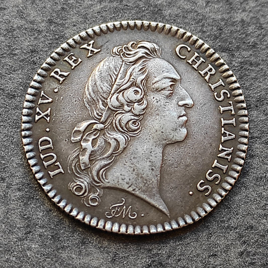 Ficha de los Estados de Bretaña 1740 Luis XV Plata 7,09 gr