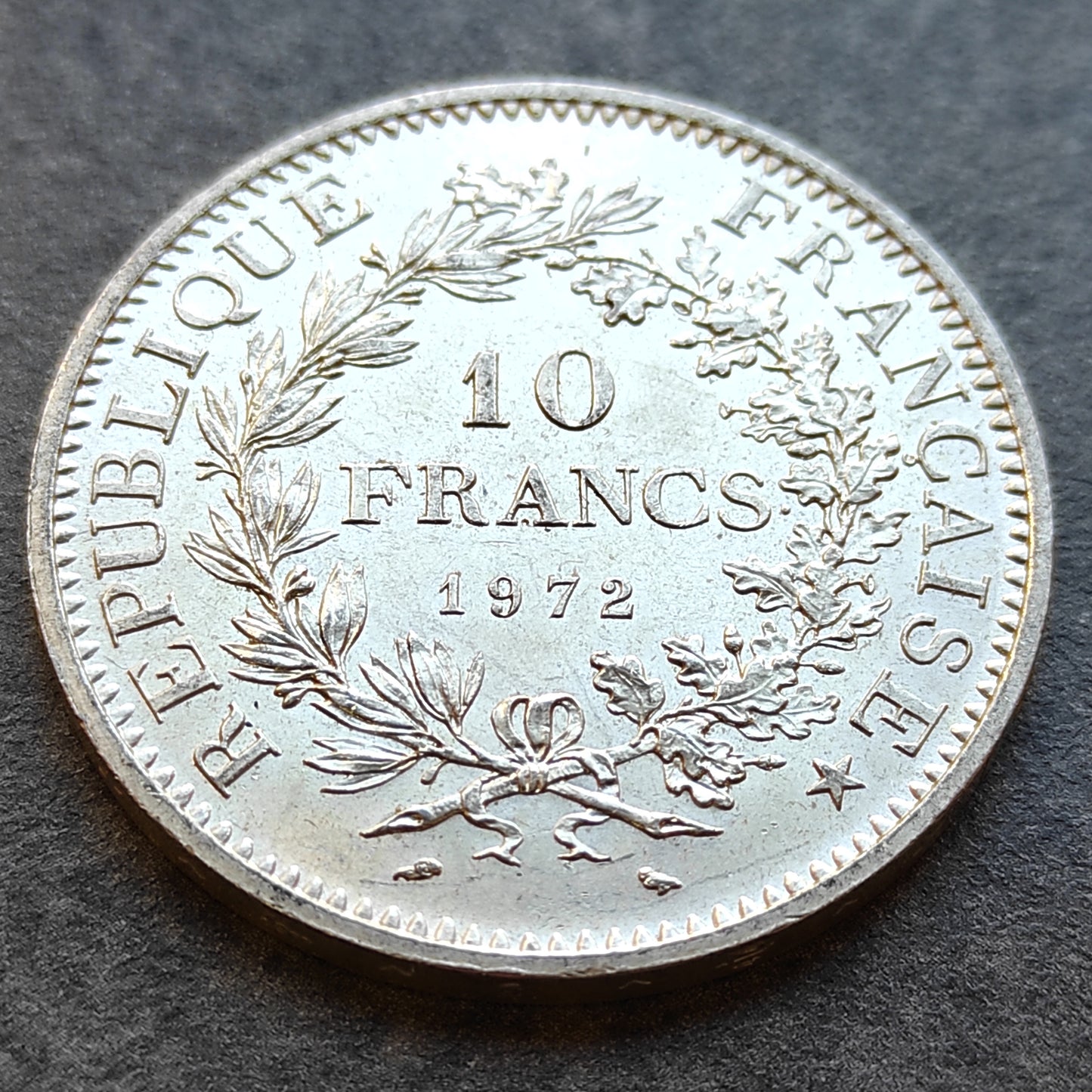 Hércules 10 francos 1972 Plata 24,94 gr