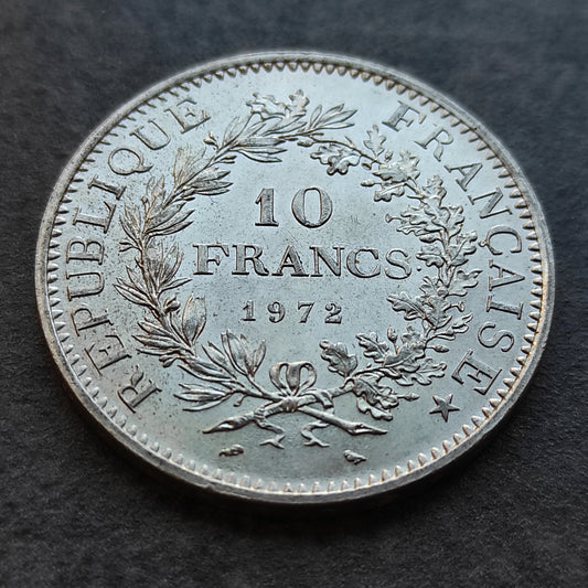 Hércules 10 francos 1972 Plata 24,91 gr