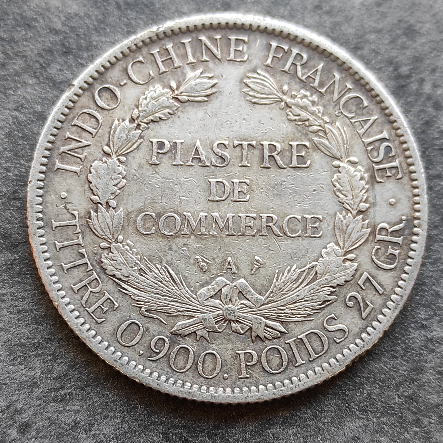 Indochina Francesa Comercial Piastre 1903 Plata 26,85 gr