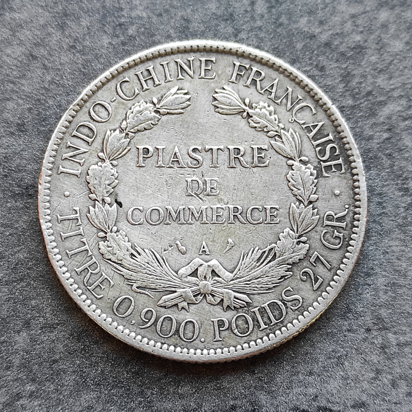 Indochina Francesa Comercial Piastre 1903 Plata 26,89 gr