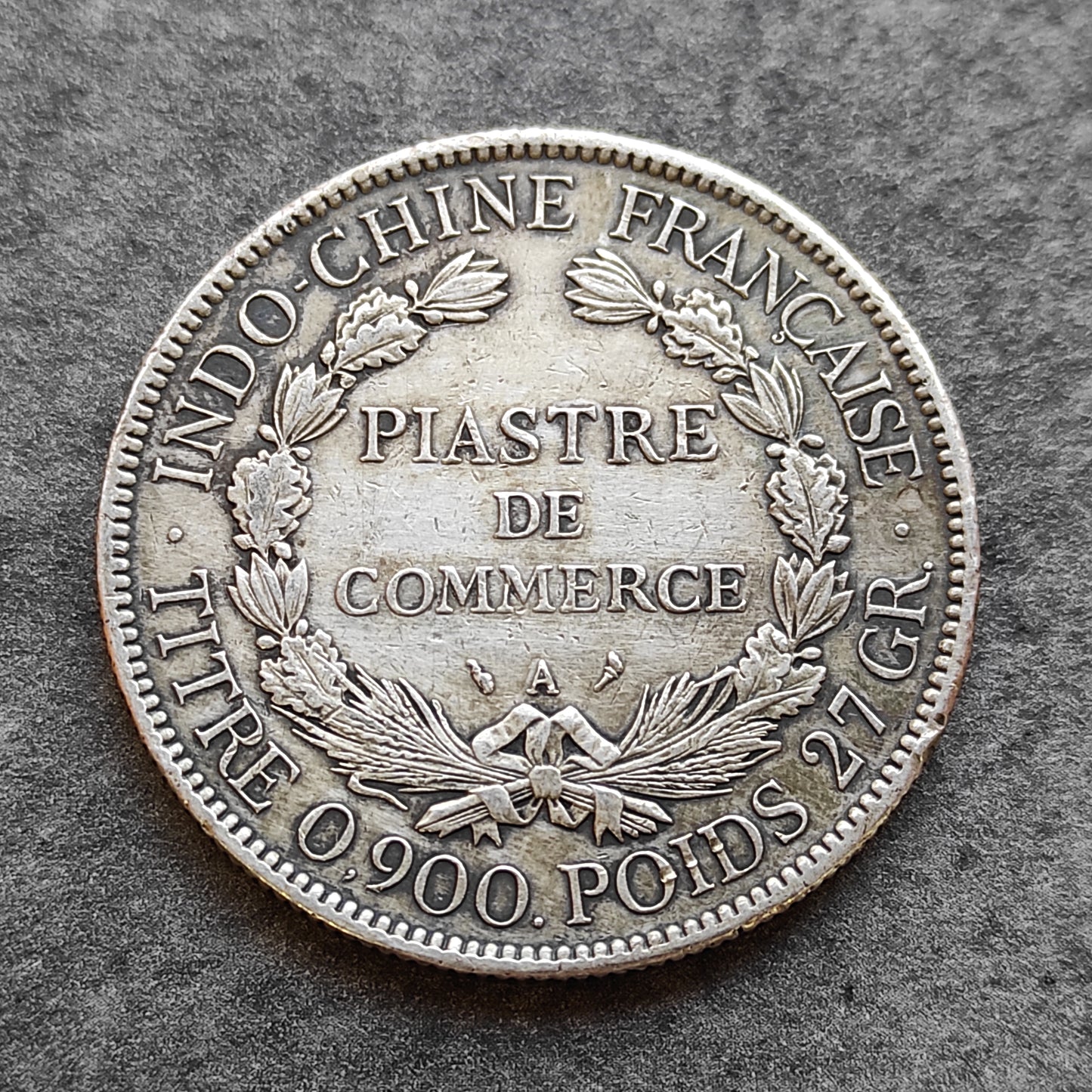 French Indochina Piastre de Commerce 1906 Silver 26,88 gr