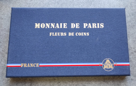 Caja Flores Moneda 1988 Francia Monnaie de Paris