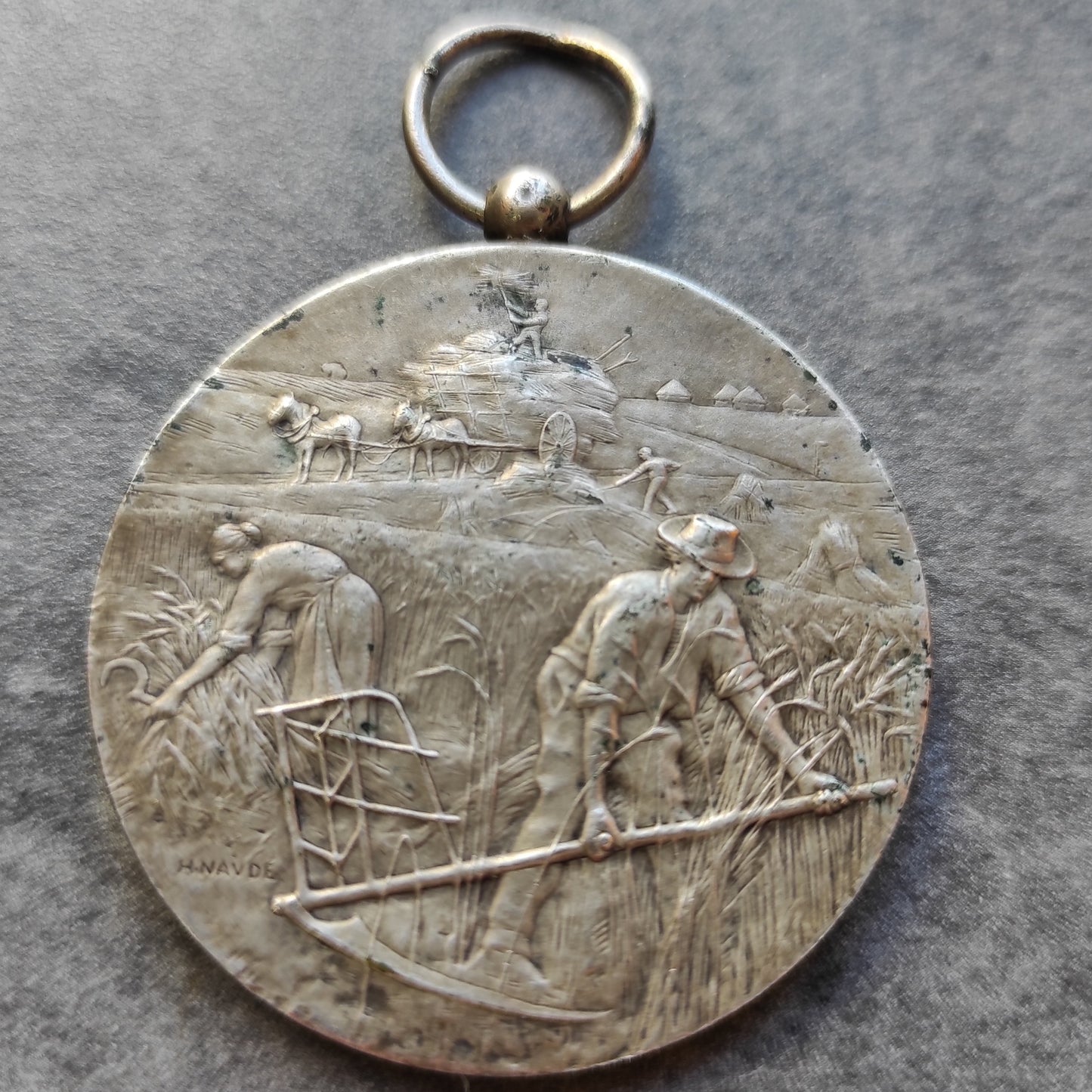 Agricultural Comice of Vouziers (Ardennes). Silver bronze. By Naude. 42.05 gr 45 mm