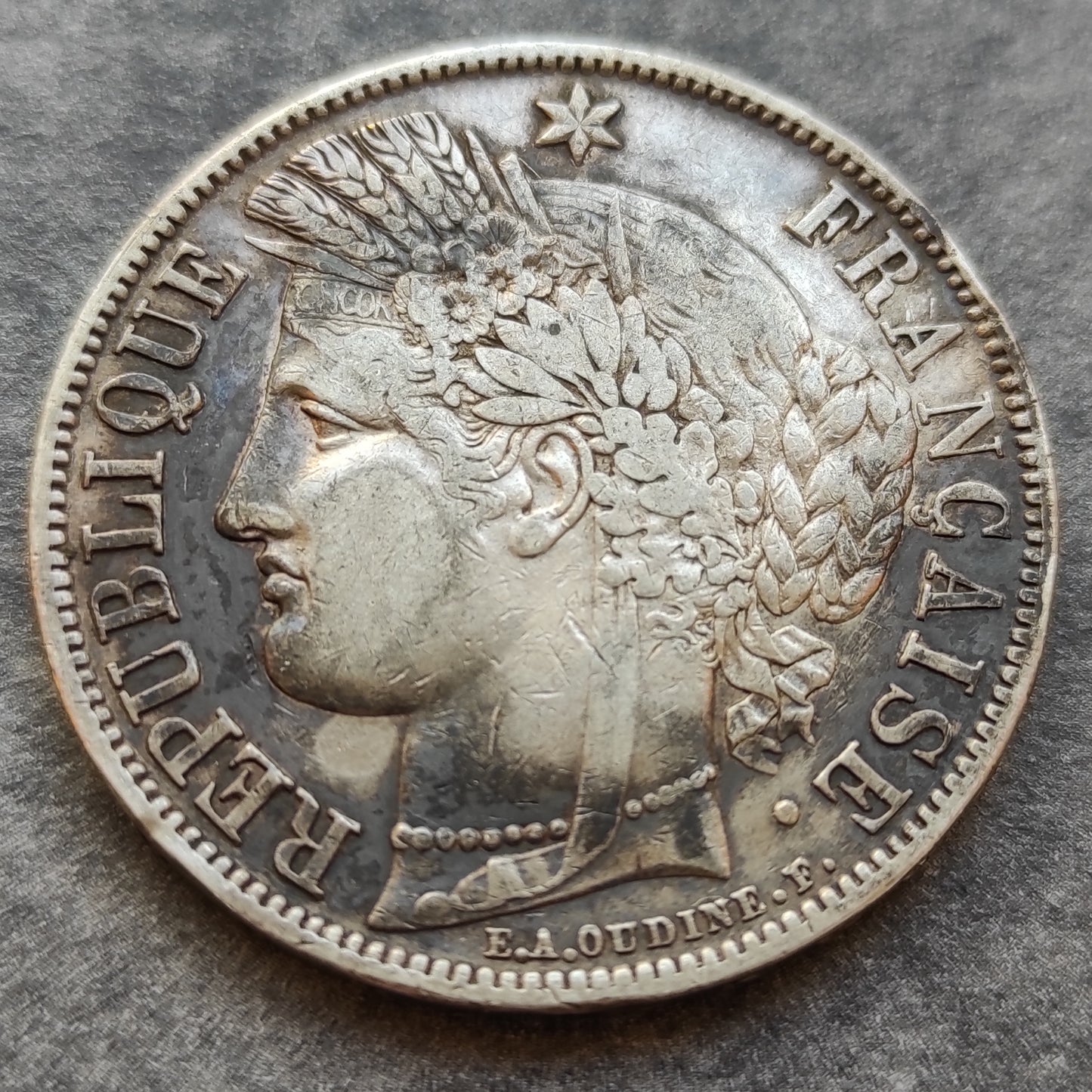 Ceres 5 Francos 1850 A París Plata 24,8 gr