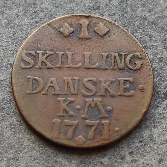 Dinamarca 1 Skilling Danske 1771