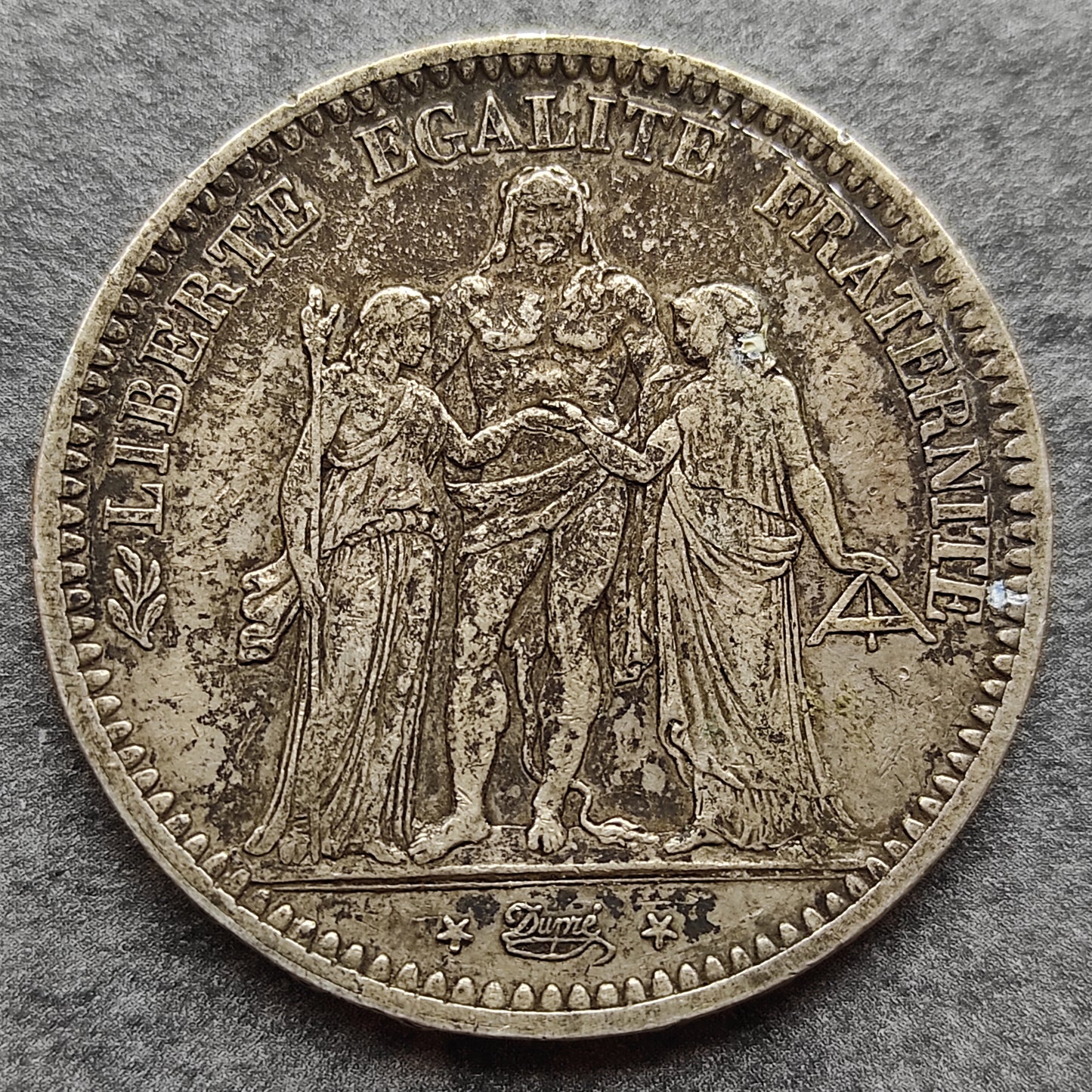 Hércules - 5 Francs 1848 A Paris - 24,88 gr - Plata