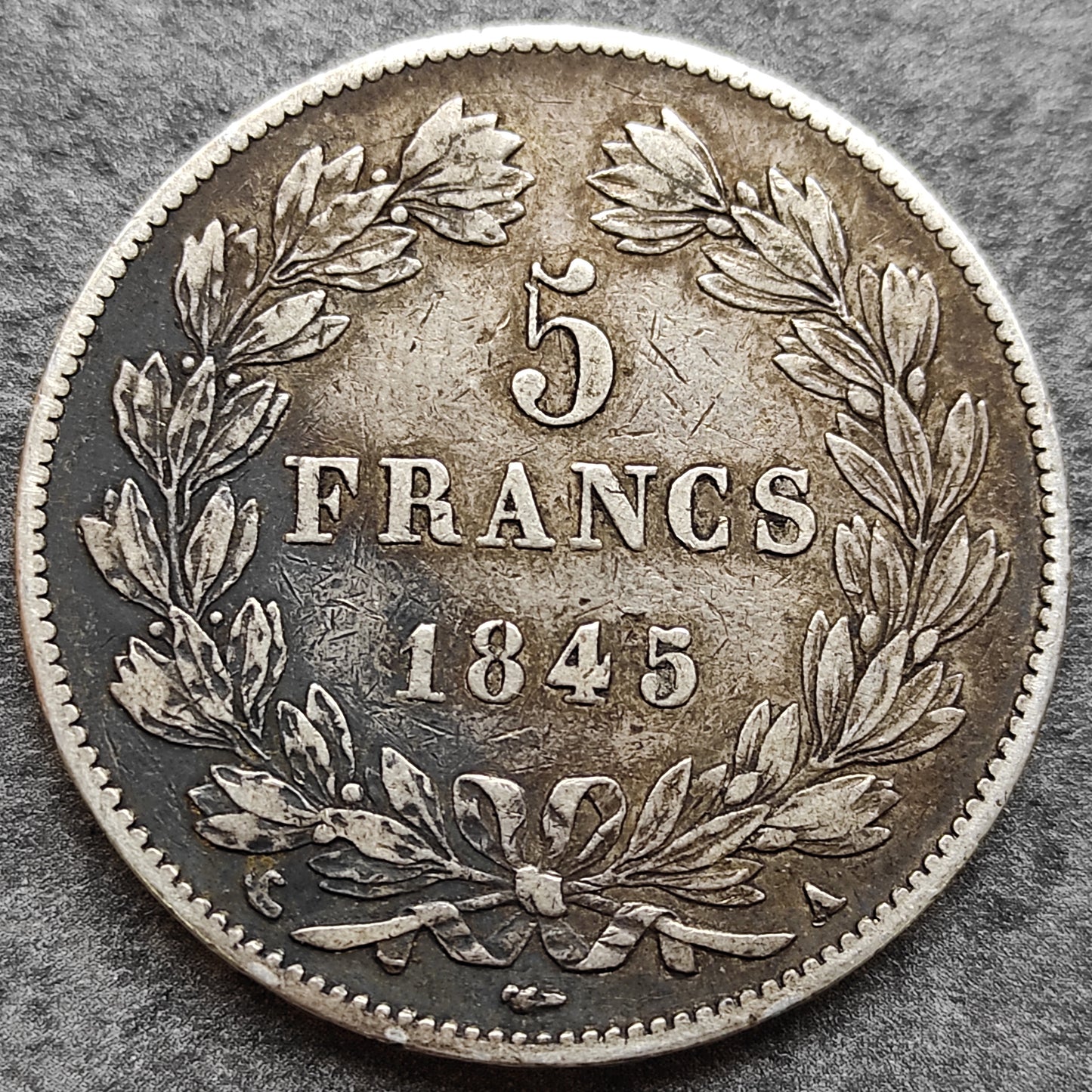 Luis Felipe (1830-1848) 5 Francos 1845 A París Plata