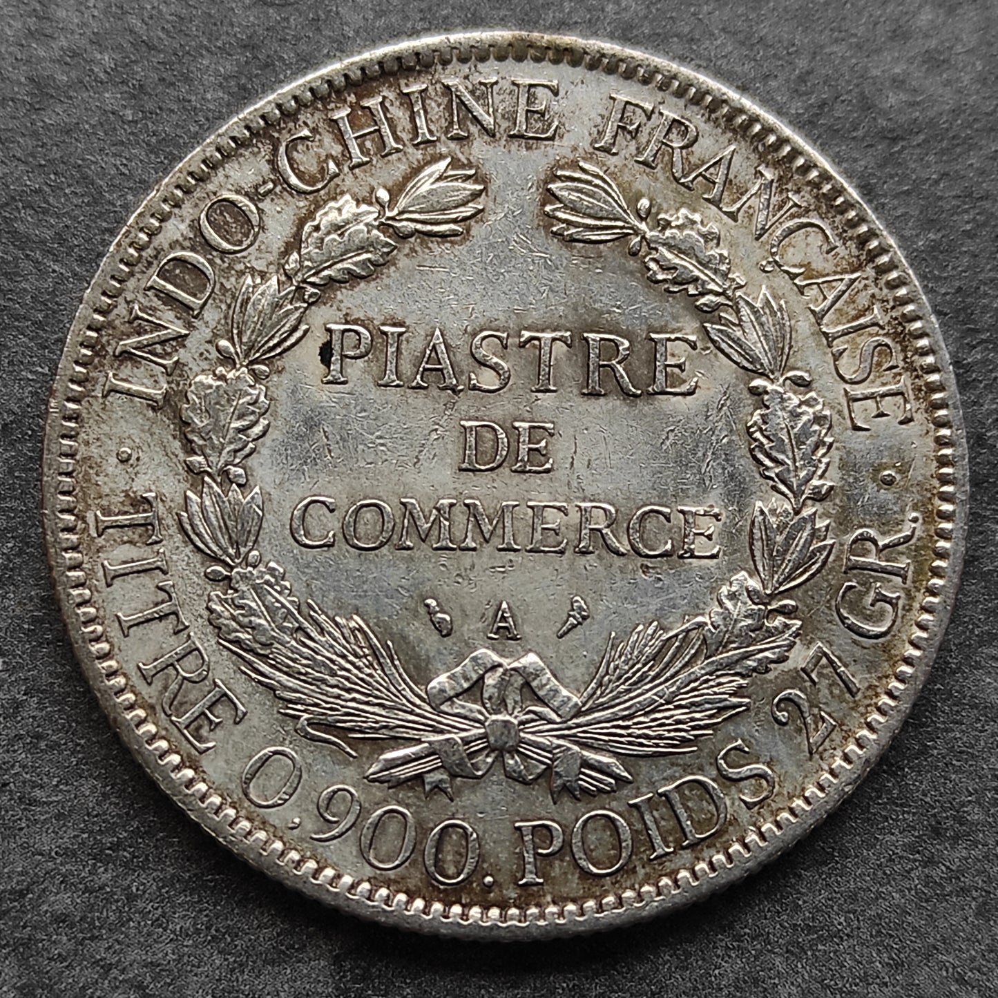 Indochina 1 Trade Piastre 1906 Silver 26.91 gr