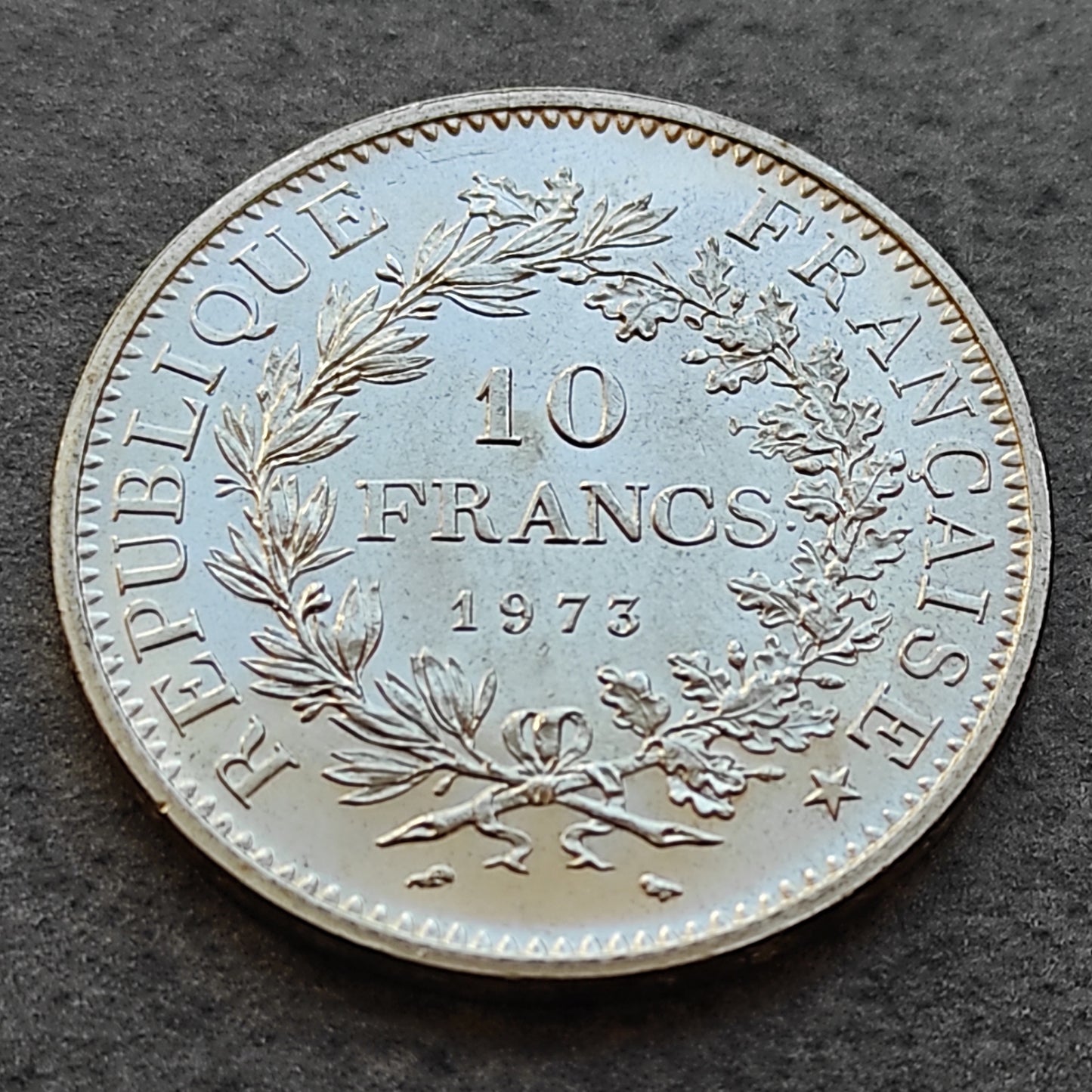 10 Francos Hércules 1973 Plata