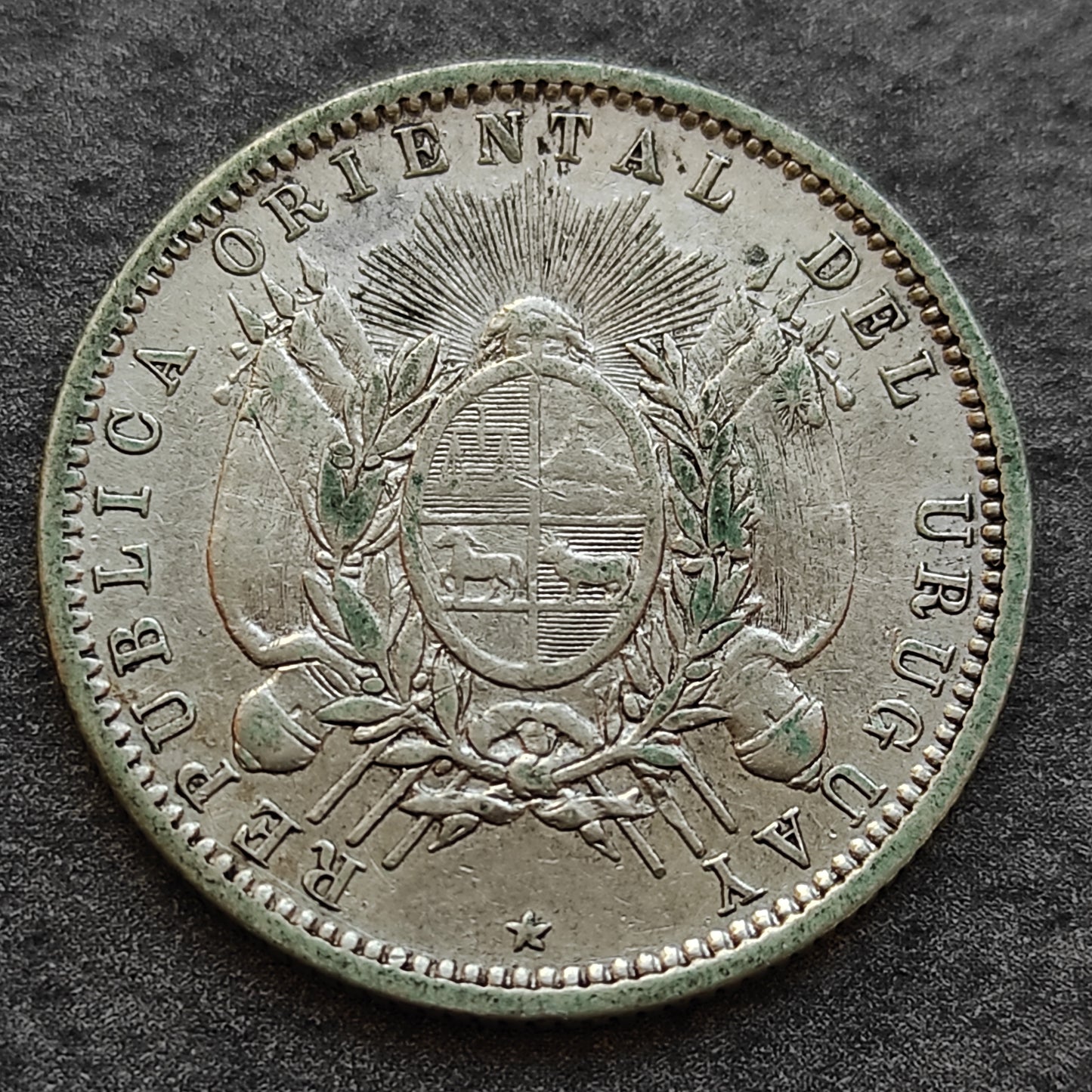 Uruguay 20 CentesMos 1877 Argent 4.89 GR