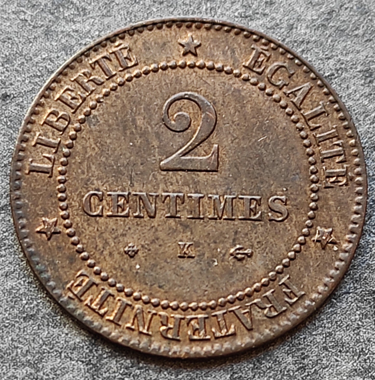 Ceres 2 céntimos 1878 K Burdeos