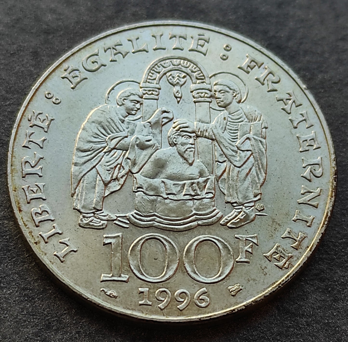 Clovis 100 Francos 1996 Plata