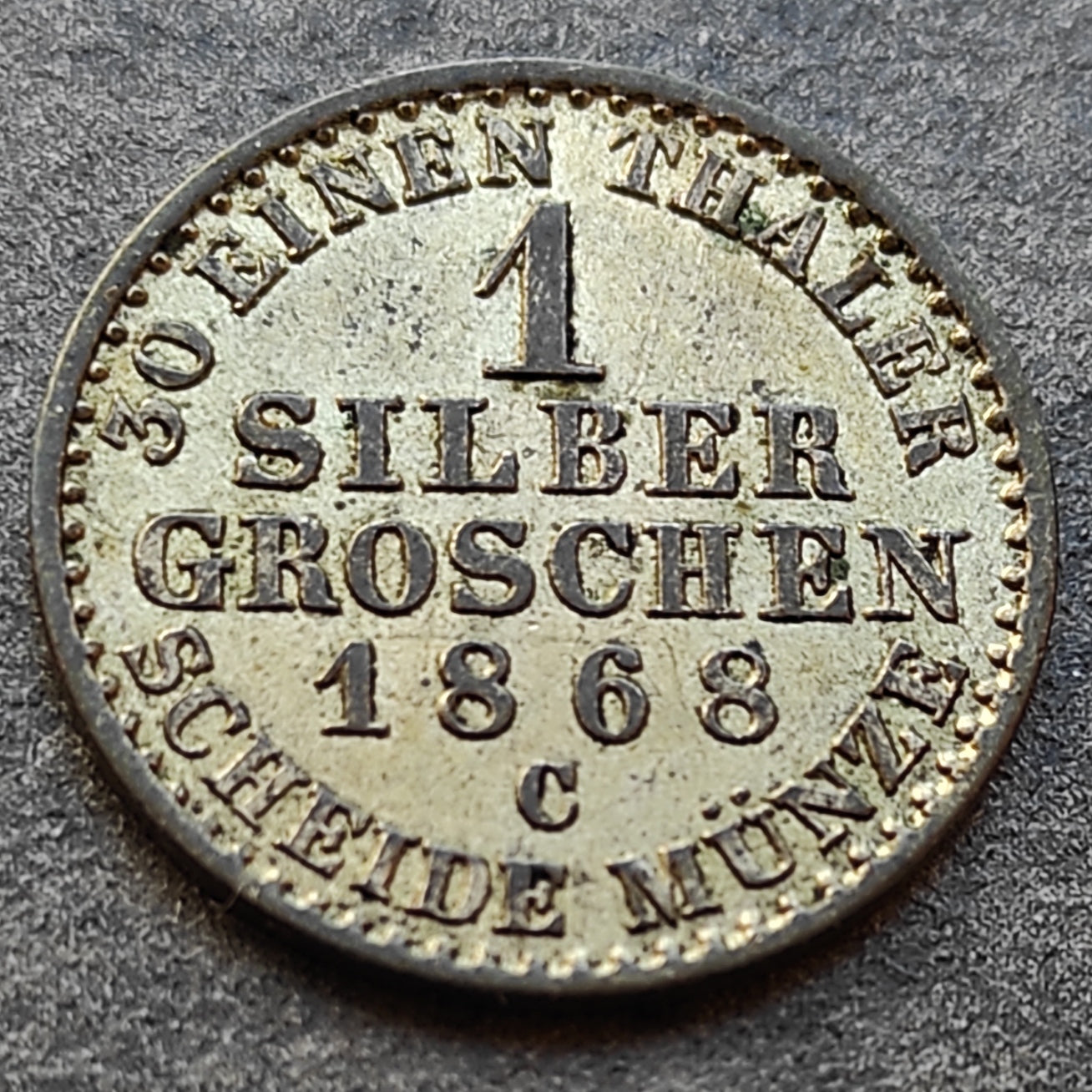 Alemania Prusia 1 Plata Groschen 1868 C