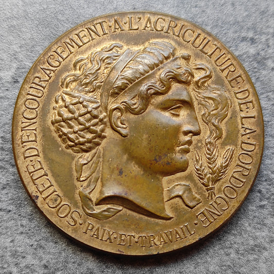 Medal in the Dordogne Agriculture Facing Agriculture. 62.40 gr