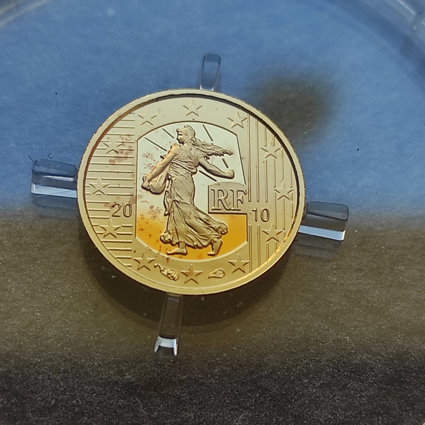 El sembrador 5 euros 2010 Oro PROOF 1/25 Onza 13,9 mm 1.244 gr