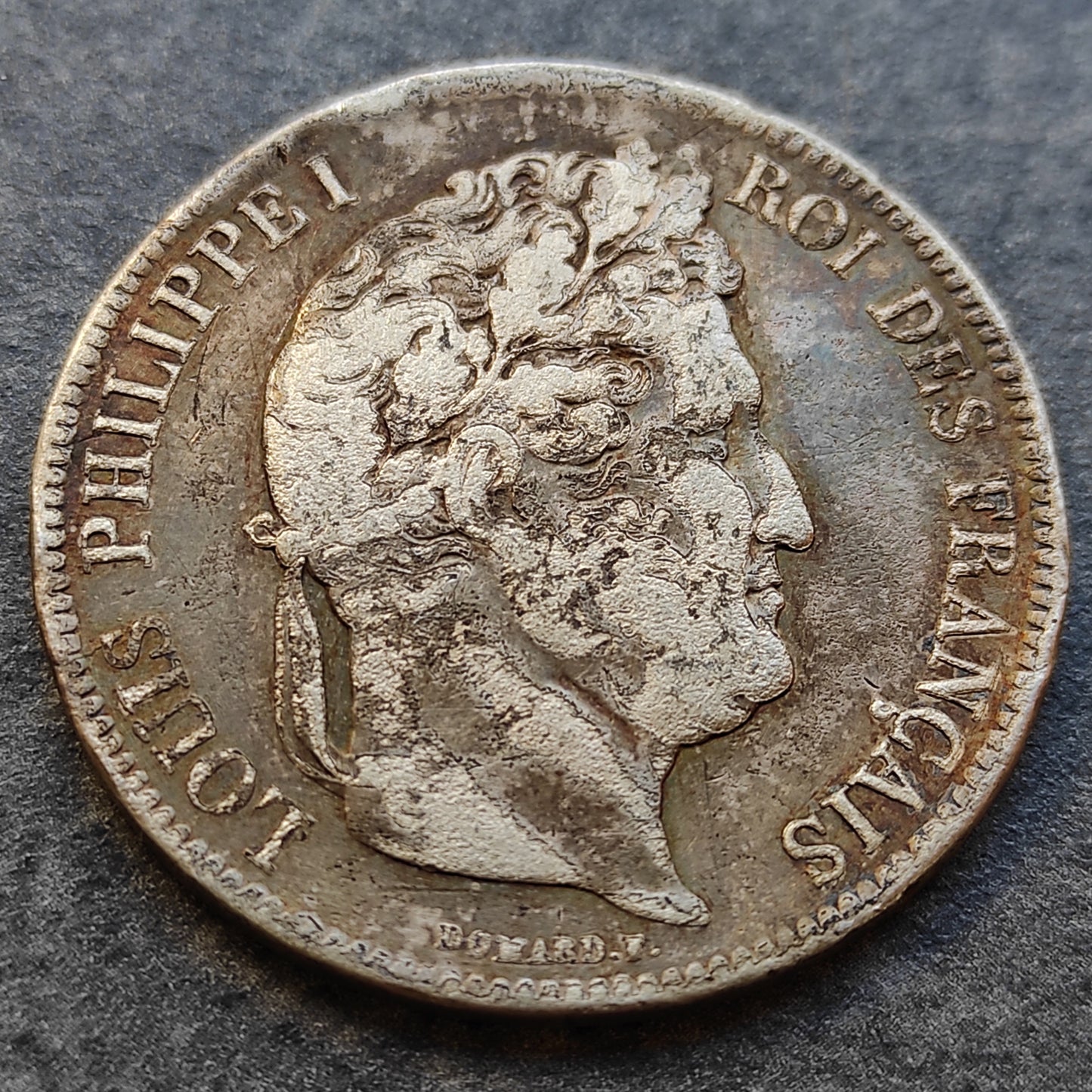 Louis-Philippe 5 francos 1835 MA Marsella. Plata 24,56 gramos