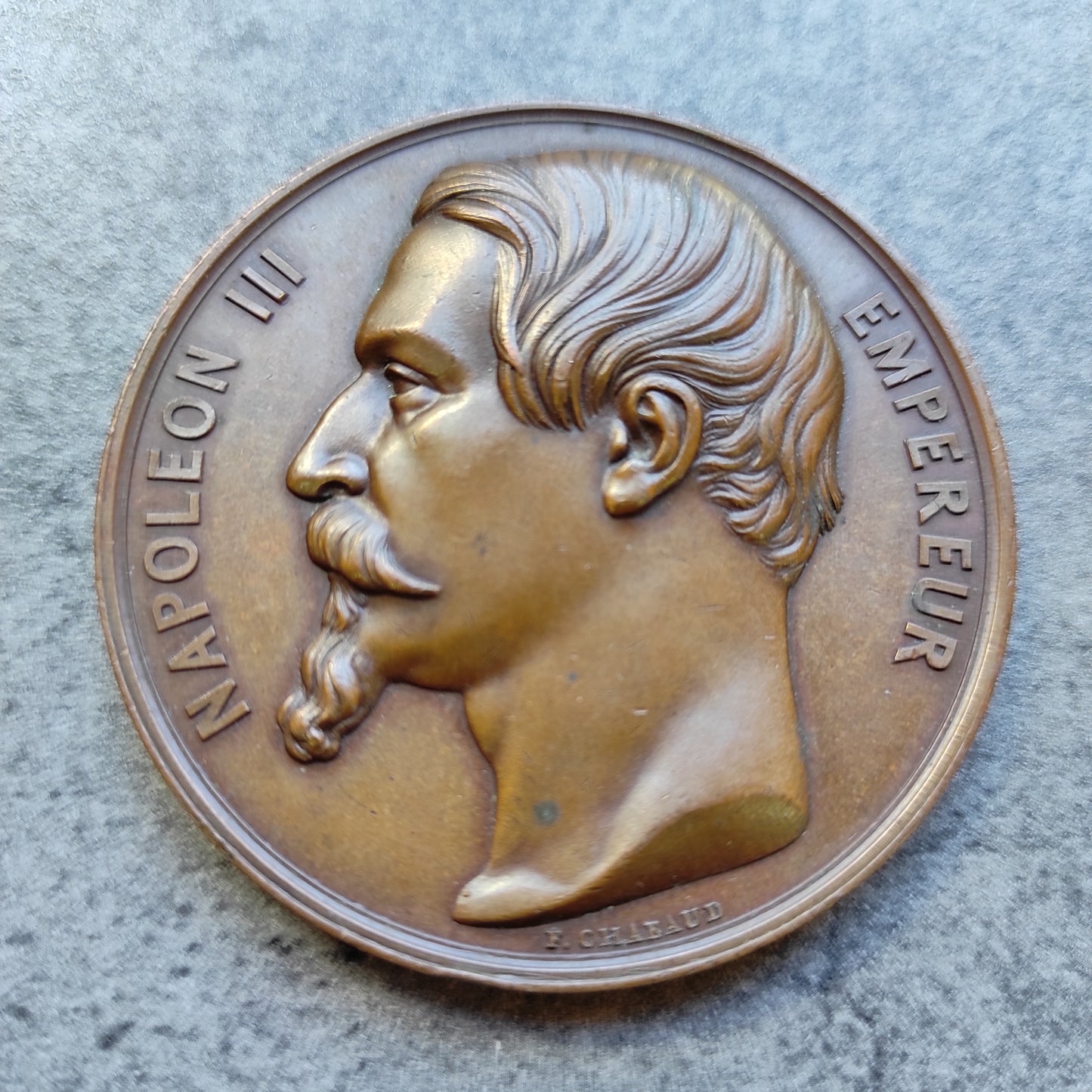 Mans Exhibition Medal (Sarthe) Duval 1857. Copper 91,83 gr