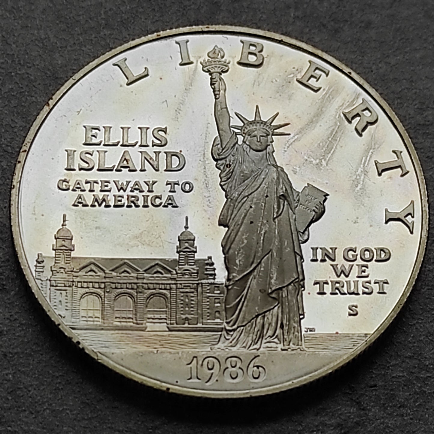 United States 1 dollar 1986 Liberty Statue Ellis Island Silver 26.73 gr 38.1 mm USA