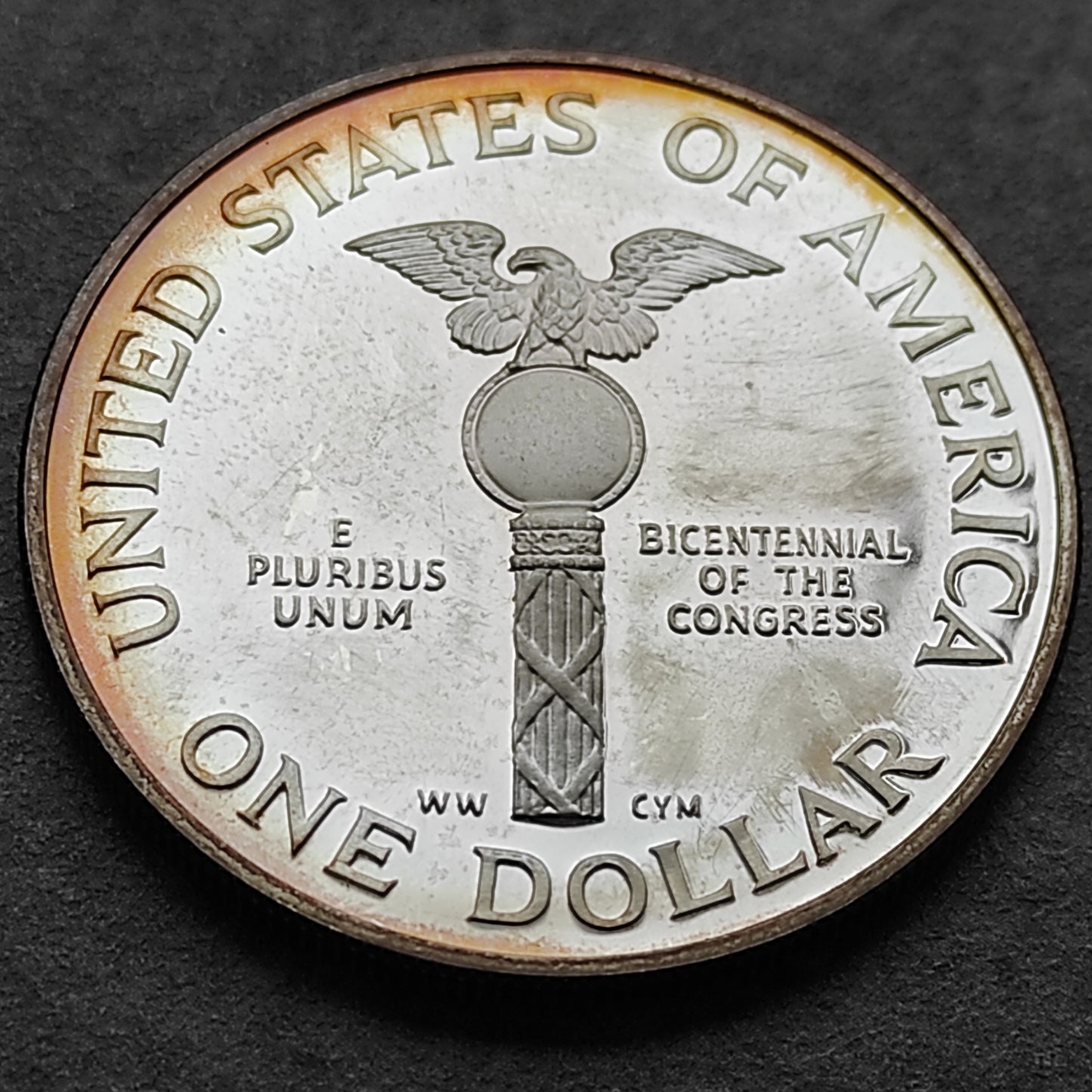 United States 1 dollar 1989 Silver Congress 26.73 gr 38.1 mm USA