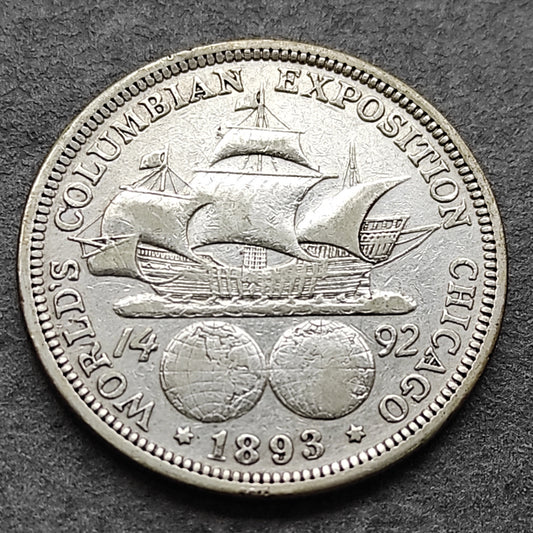 Medio Dólar Estadounidense 1893 Columbus Exhibition 12.5 gr 30.6 mm Plata EE.UU.